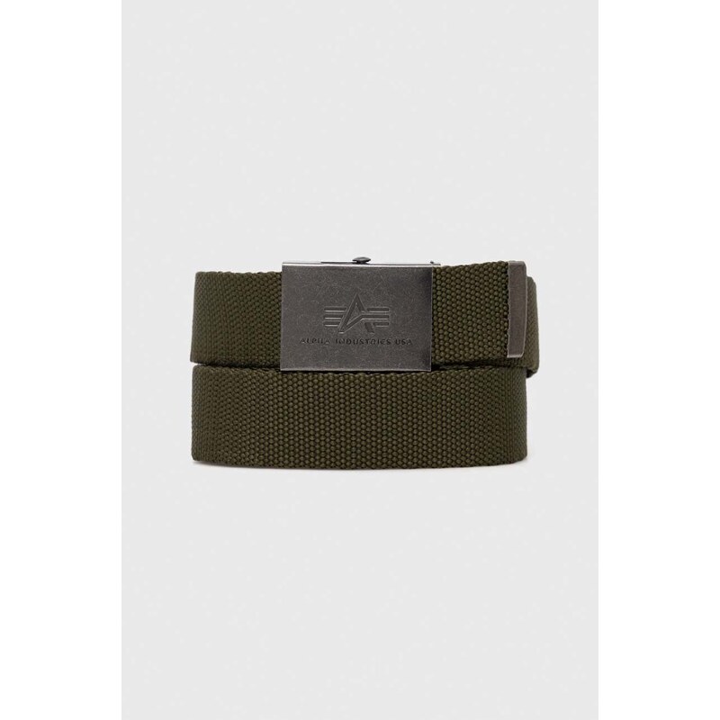 Pásek Alpha Industries zelená barva, 100906.11-Olive