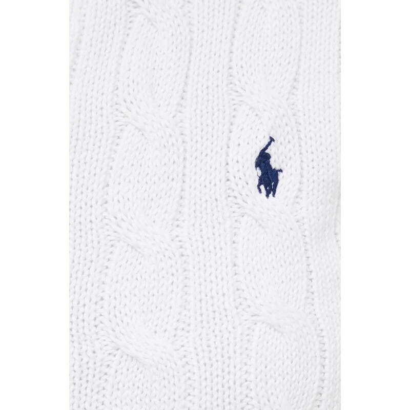 Bavlněný kardigan Polo Ralph Lauren bílá barva, lehký
