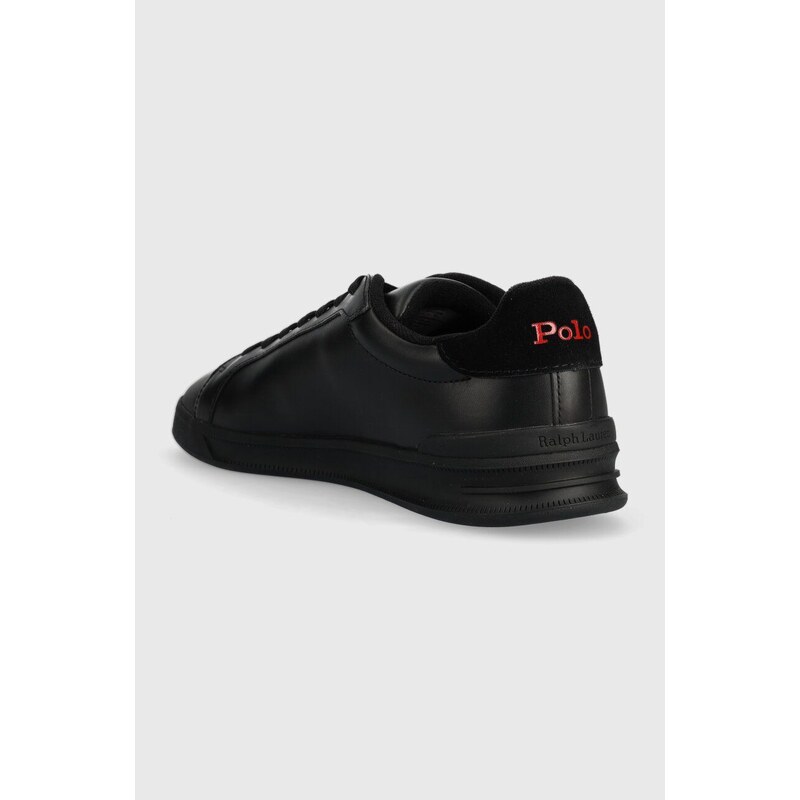 Sneakers boty Polo Ralph Lauren Hrt Ct II černá barva, 809900935002