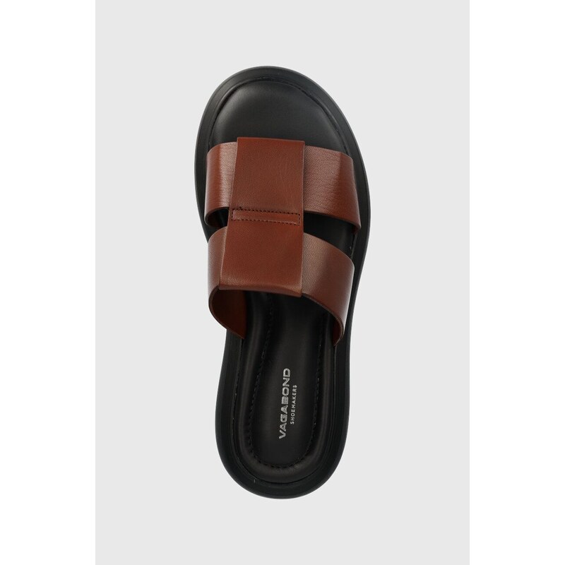 Kožené pantofle Vagabond Shoemakers BLENDA dámské, hnědá barva, 5519-201-27