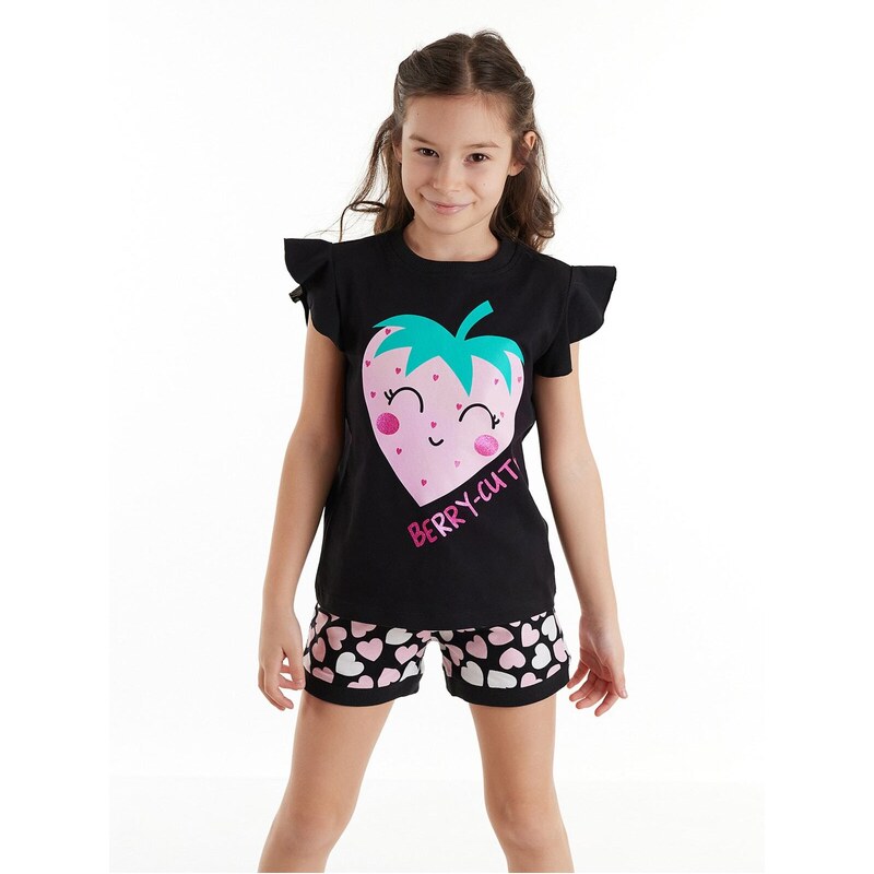 Denokids Berry Cute Girl's T-shirt Shorts Set