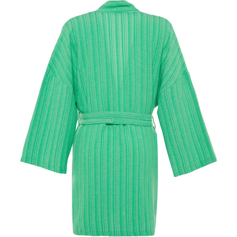 Trendyol Mini Woven Kimono & Caftan with Green Belt