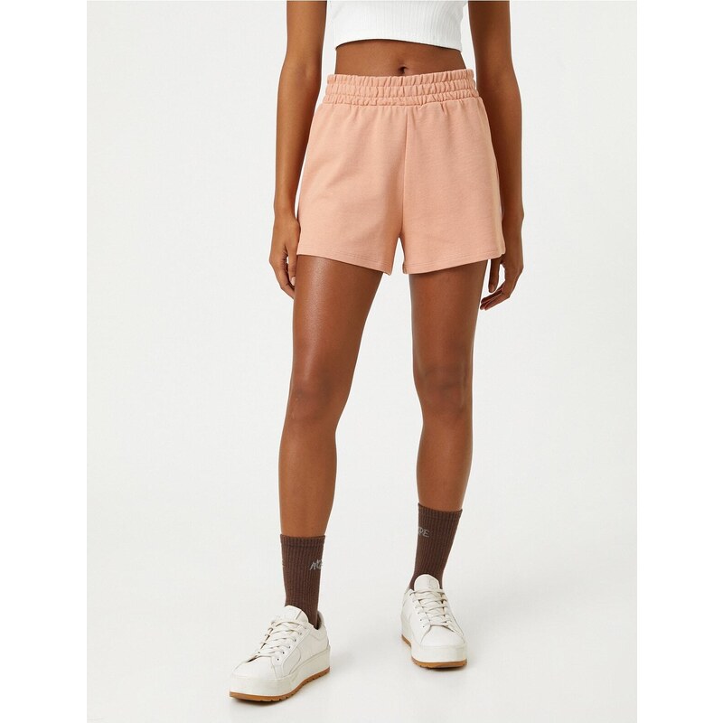 Koton Relaxed-Cut Shorts. The waist is thick, elasticized.