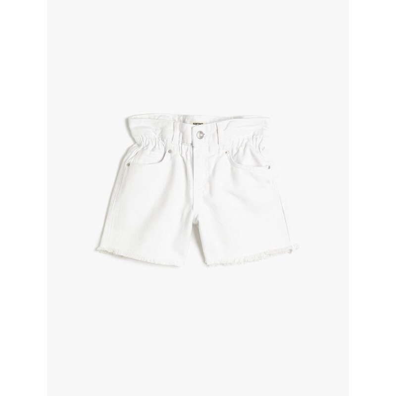 Koton Jeans Shorts with elasticated waist, pockets. Cotton