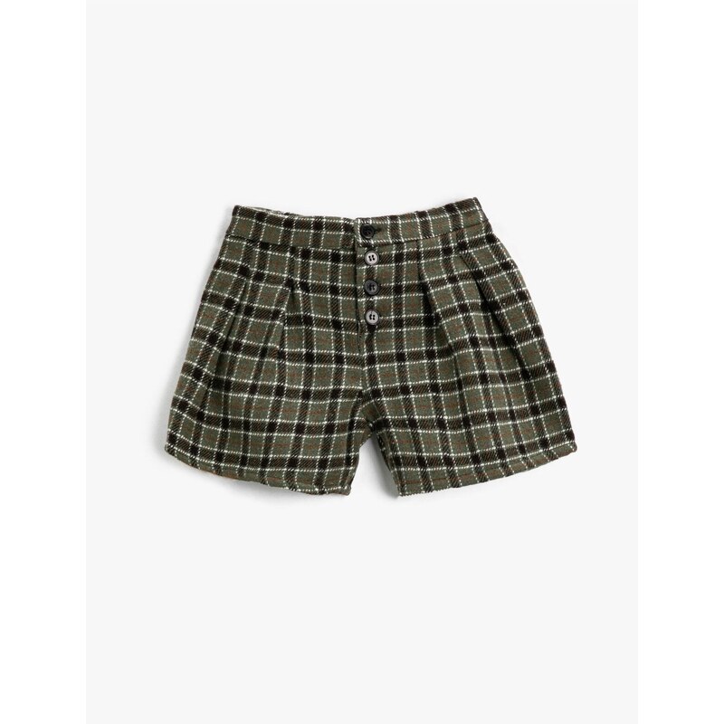 Koton Wool Blended Buttoned Shorts