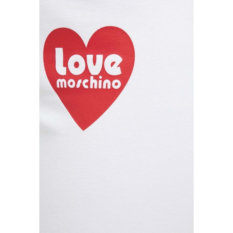 Tepláky Love Moschino bílá barva, s potiskem