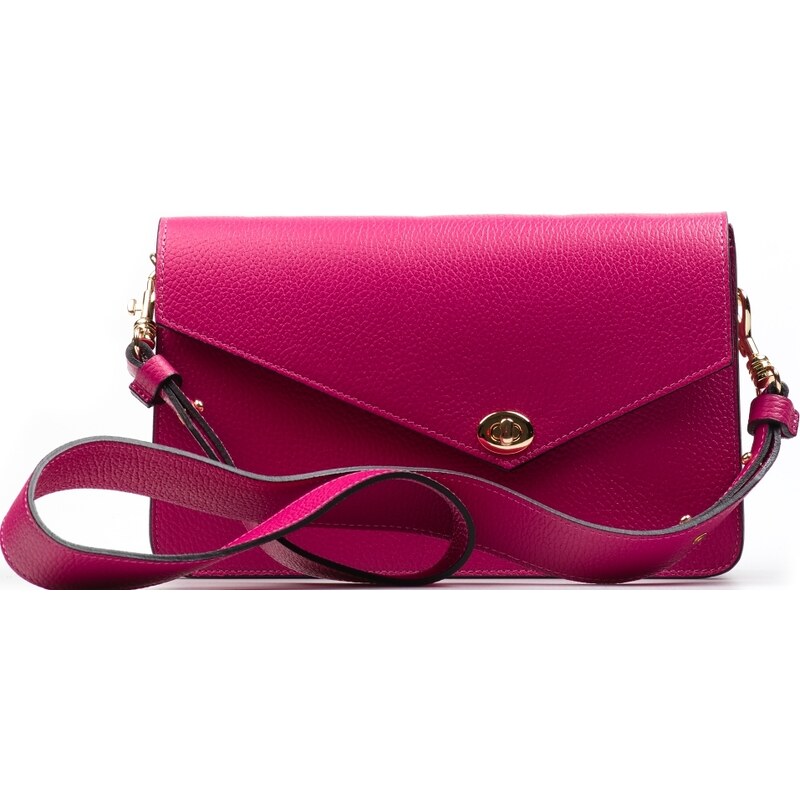 Blaire Kožená crossbody kabelka Vanda fuchsiová