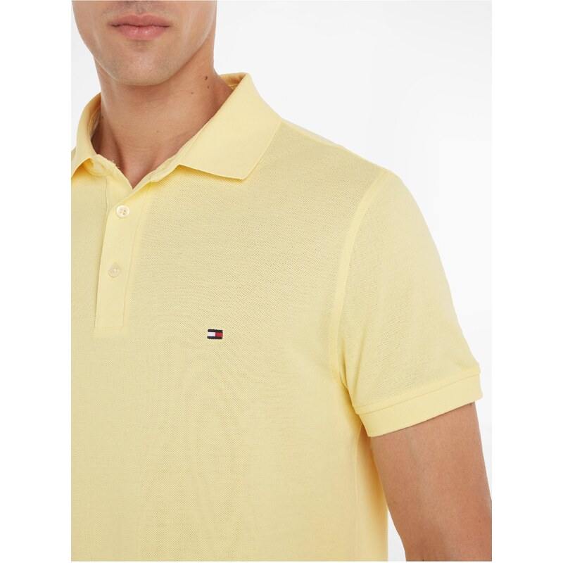 Žluté pánské polo tričko Tommy Hilfiger - Pánské