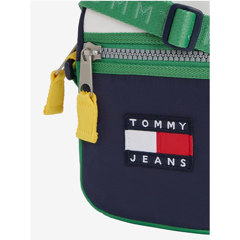 Tommy Hilfiger Zeleno-modrá pánská taška přes rameno Tommy Jeans Heritage - Pánské