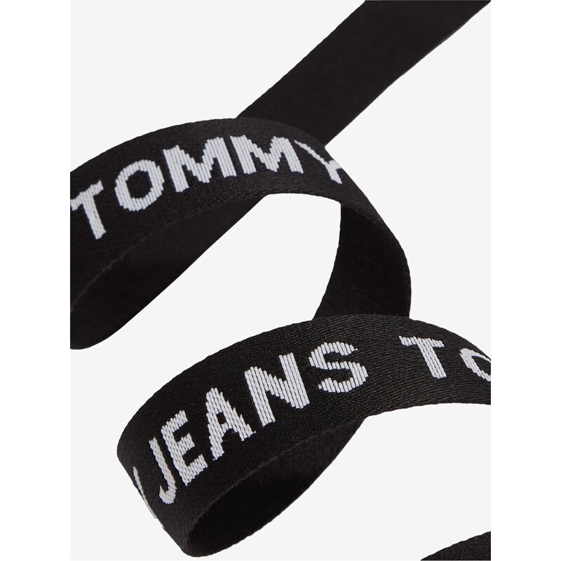 Tommy Hilfiger Černý pánský pásek Tommy Jeans - Pánské