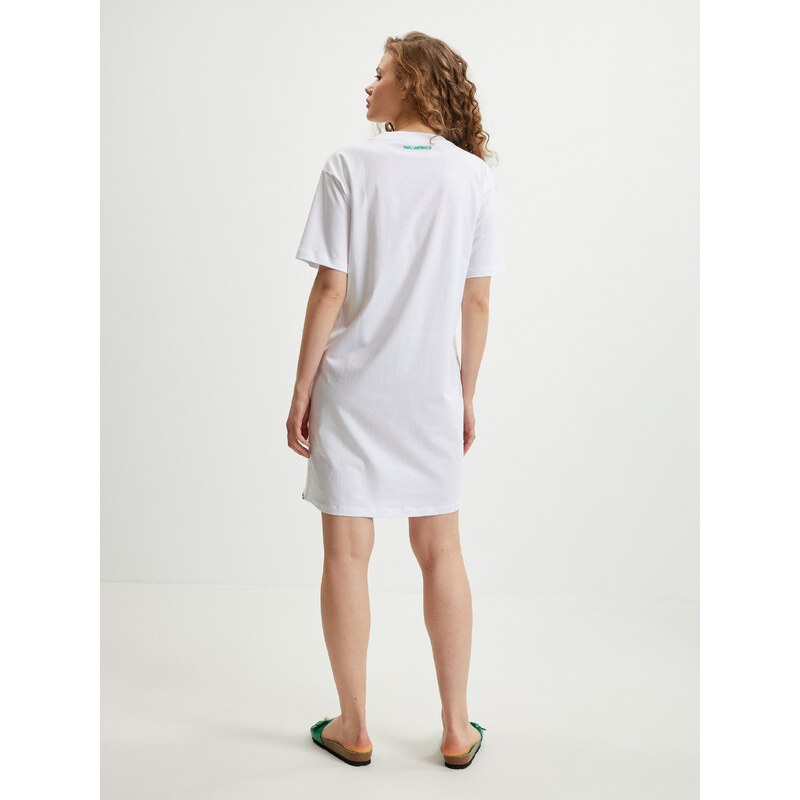Bílé dámské šaty KARL LAGERFELD - Dámské