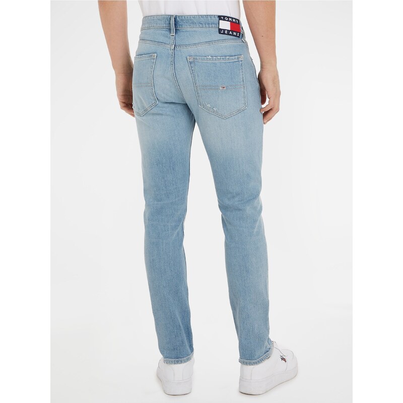 Tommy Hilfiger Světle modré pánské straight fit džíny Tommy Jeans - Pánské