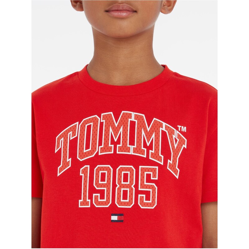 Červené klučičí tričko Tommy Hilfiger - Kluci