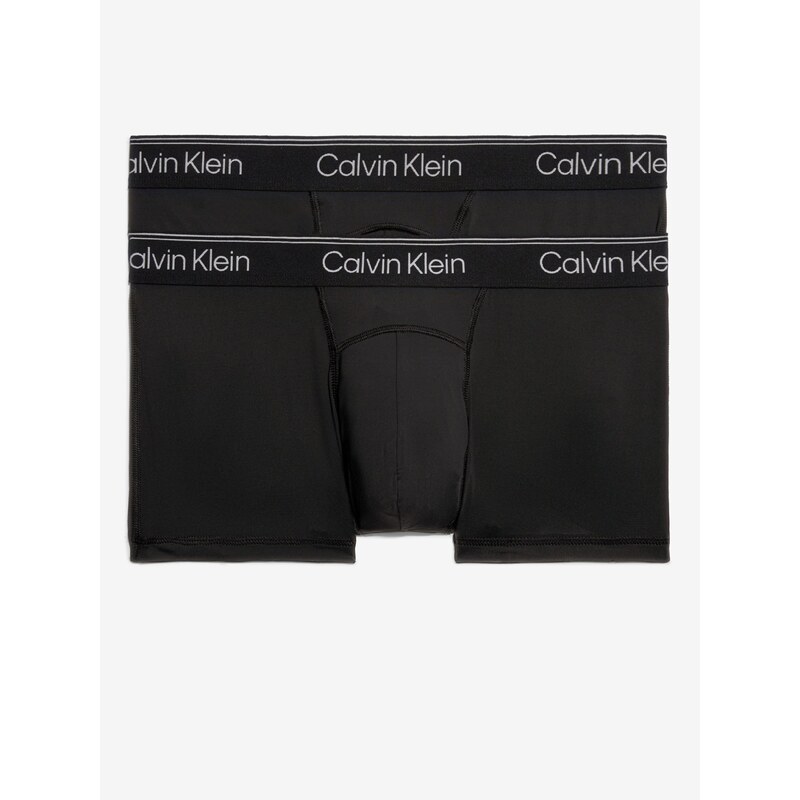 Calvin Klein Sada dvou černých boxerek v černé barvě s elastickým lemem 2PK C - Pánské