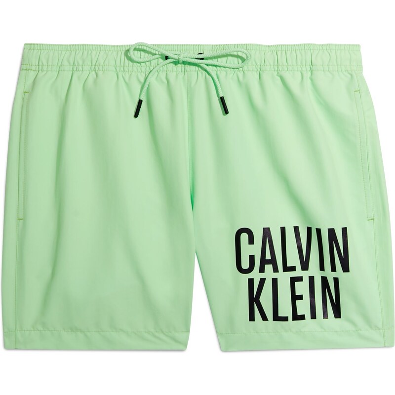 Světle zelené pánské plavky Calvin Klein Underwear Intense Power-Medium Dra - Pánské