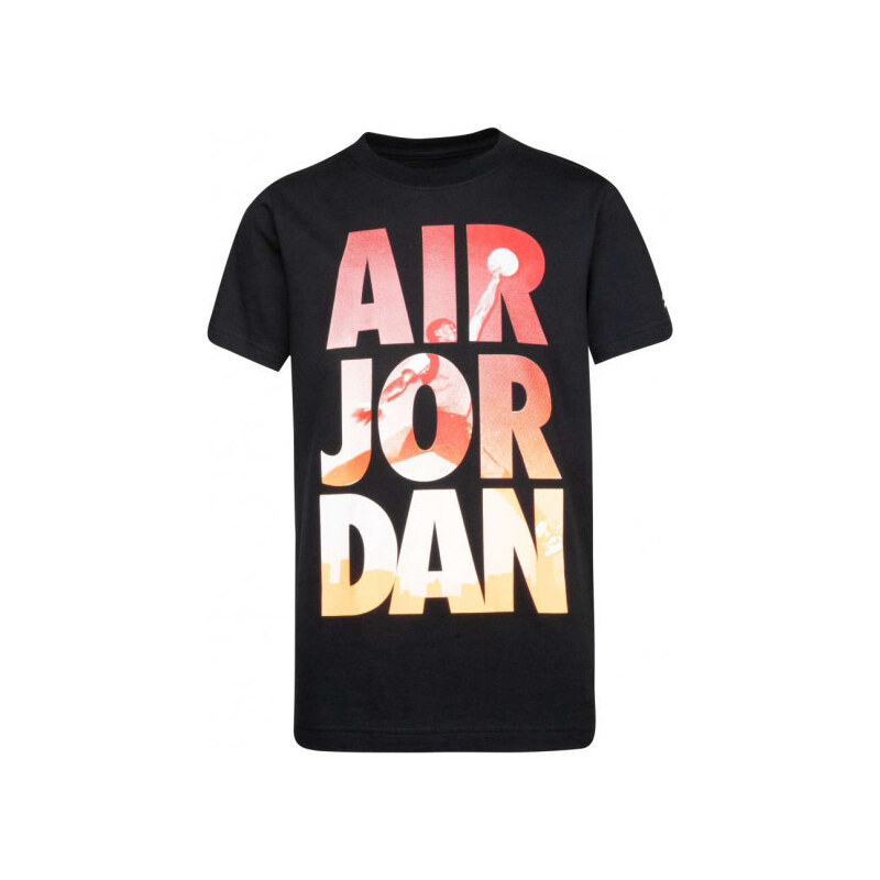 Dětské triko Nike Air Jordan Dunk Fade černá 122-132 - GLAMI.cz