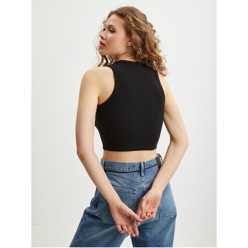 Černý dámský crop top Guess Edie - Dámské