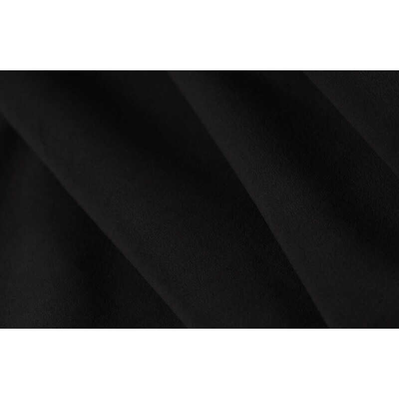 Černá sametová rohová pohovka MICADONI Kendal 332 cm, pravá