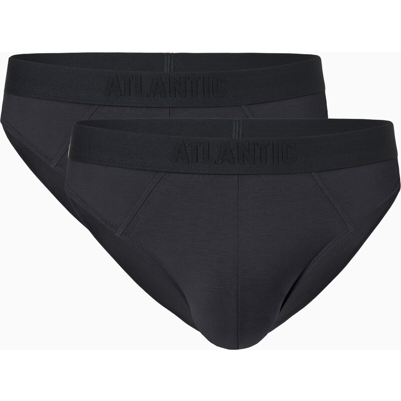 Pánské bambusové slipy ATLANTIC 2Pack - tmavě šedé