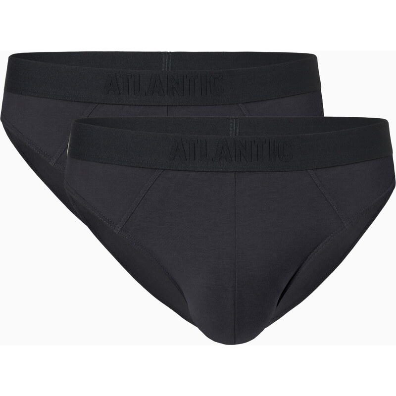 Pánské bambusové slipy ATLANTIC 2Pack - tmavě šedé