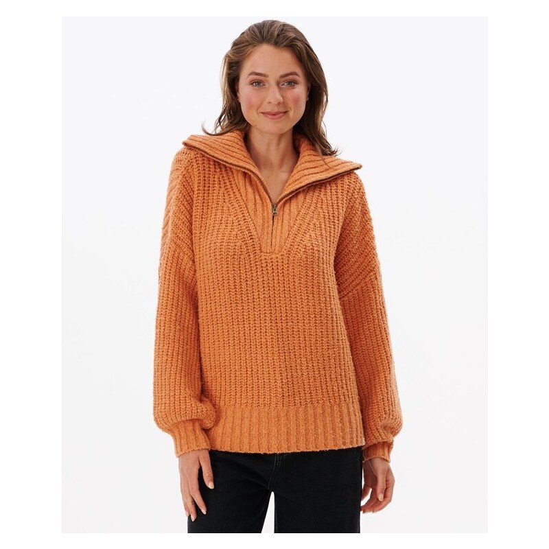 Svetr Rip Curl SEEKER 1/4 ZIP Clay