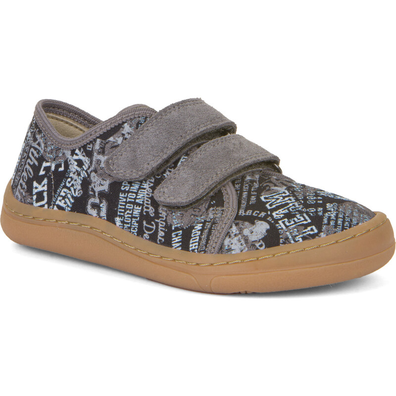 Barefoot tenisky Froddo canvas Black/Grey dětské