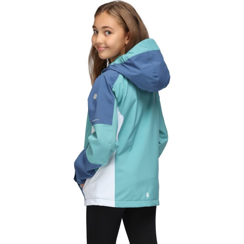 Dětská nepromokavá bunda Regatta HIGHTON IV tmavě tyrkysová/modrá