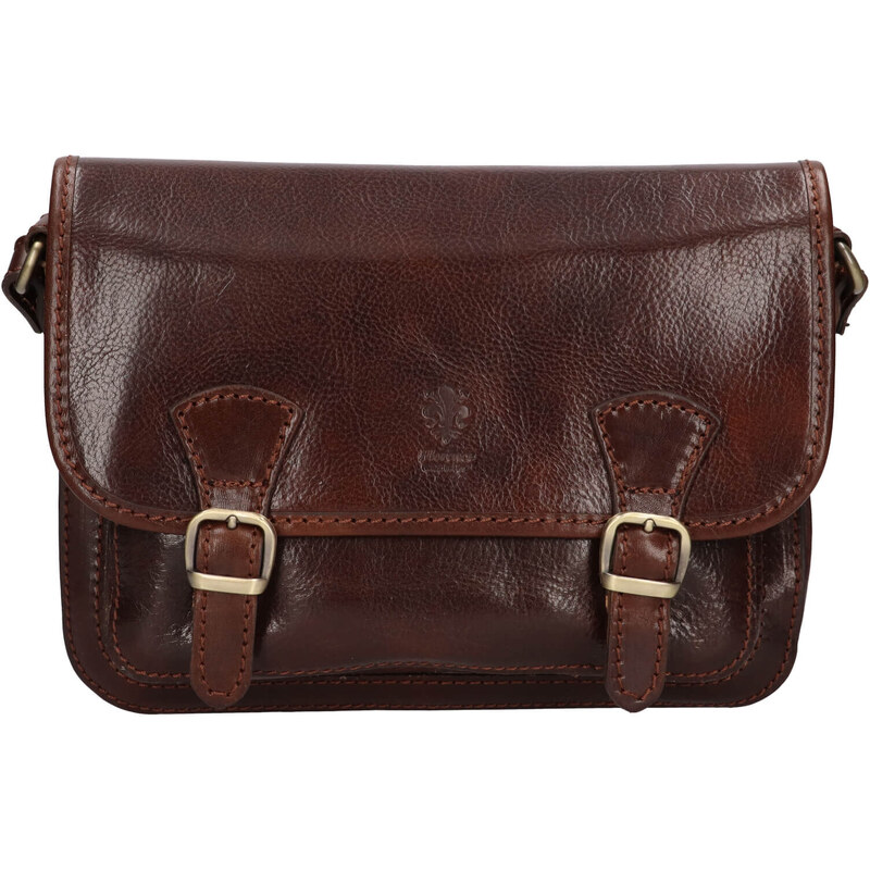 Dámská crossbody kožená kabelka Italia Anne - hnedá 115018499