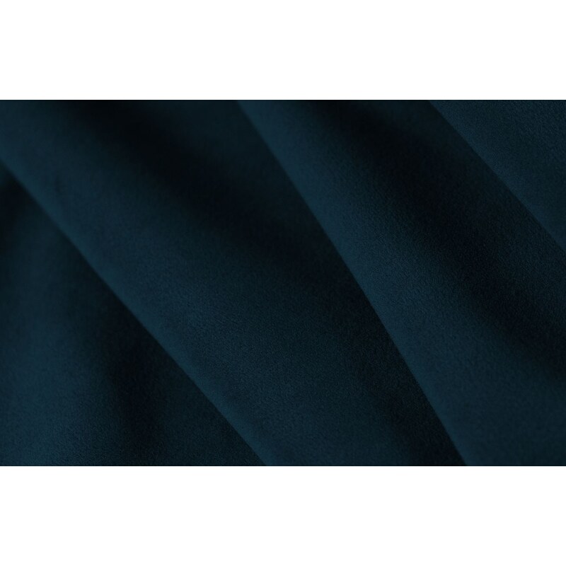 Tmavě modrá sametová rohová pohovka do "U" MICADONI Kendal 372 cm
