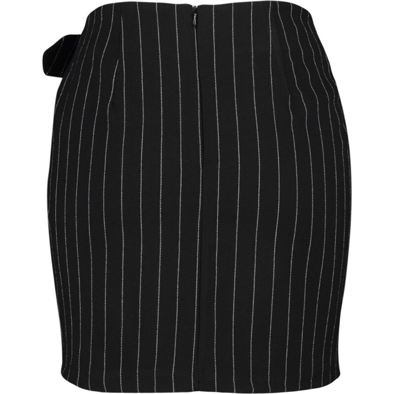 Trendyol Weave Sparkly Striped Skirt With Black Belt