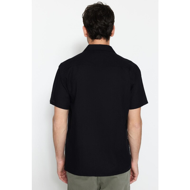 Trendyol Black Unisex Relaxed Fit Short Sleeve Shirt