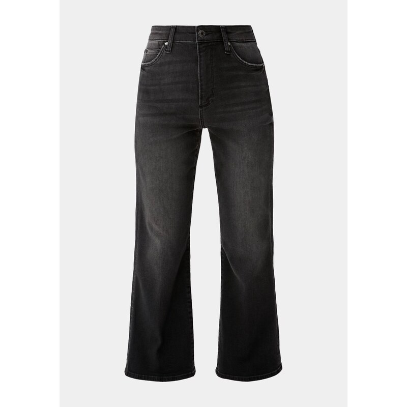 Q/S s.Oliver dámské džíny se širokými nohavicemi černé
