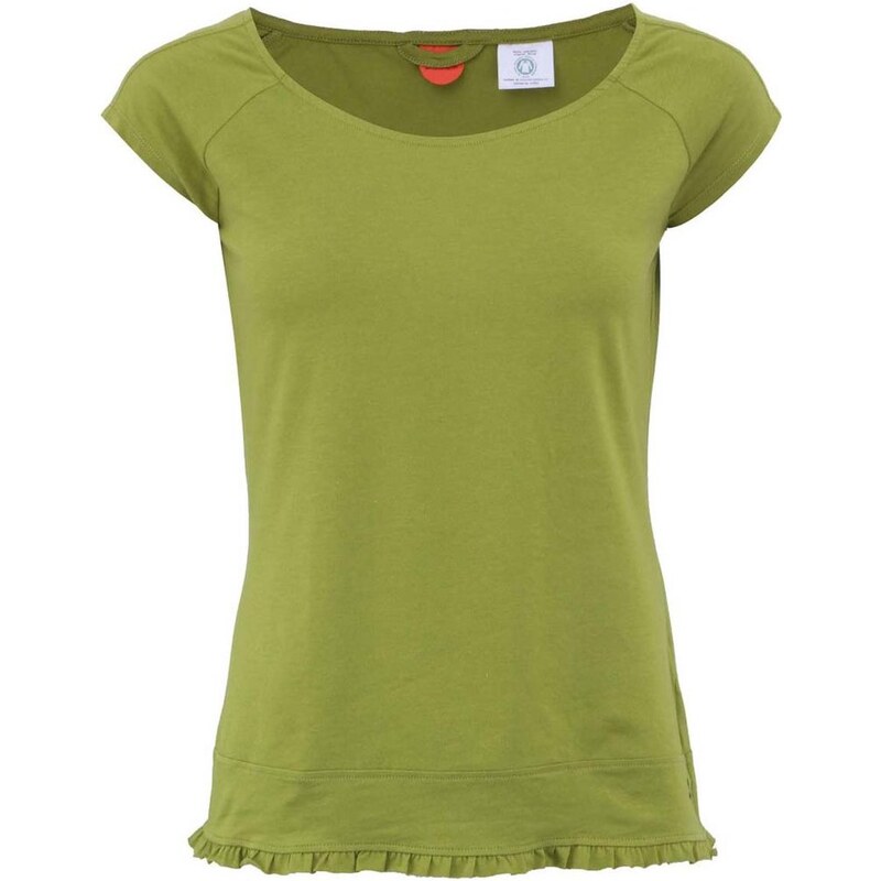 Zelené tričko s volánky Skunkfunk Batiste