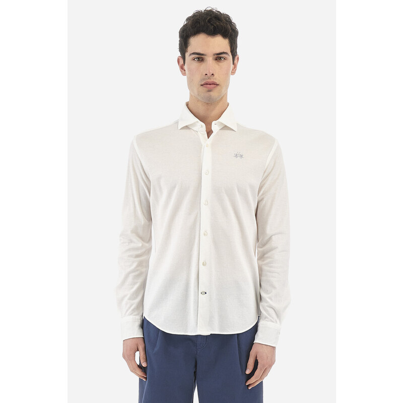 KOŠILE LA MARTINA MAN L/S SHIRT COTTON SILK PIQU