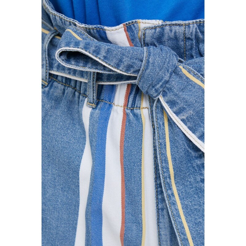 Džínové šortky Pepe Jeans Phoebe Retro dámské, vzorované, high waist