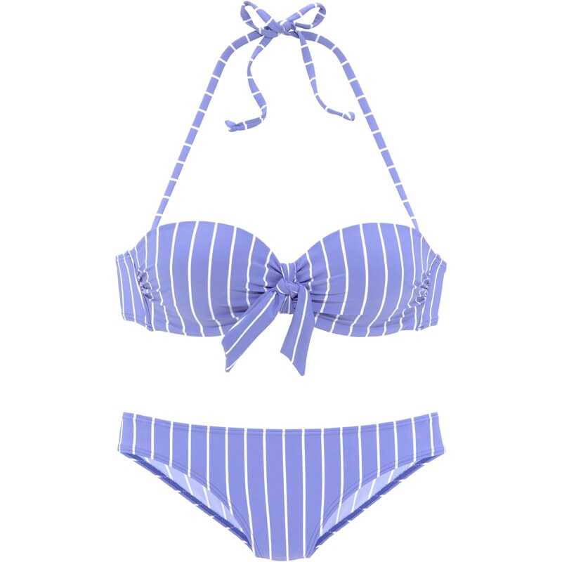 VIVANCE Bikiny světlemodrá / bílá