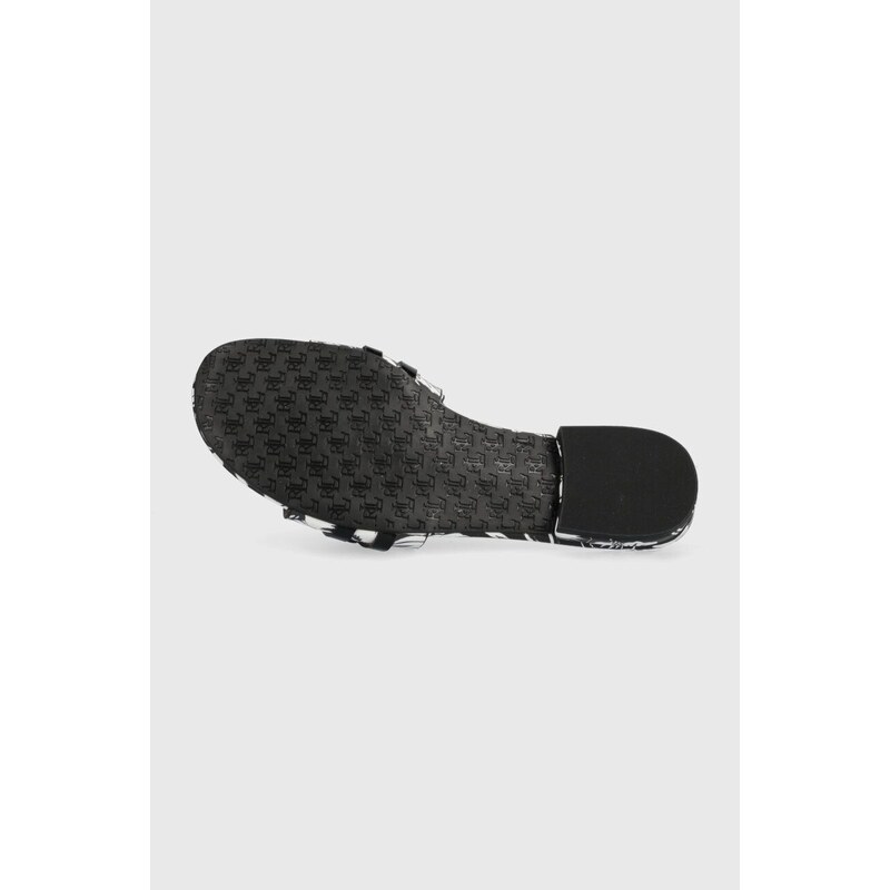 Kožené pantofle Lauren Ralph Lauren Alegra dámské, černá barva, 802904270001