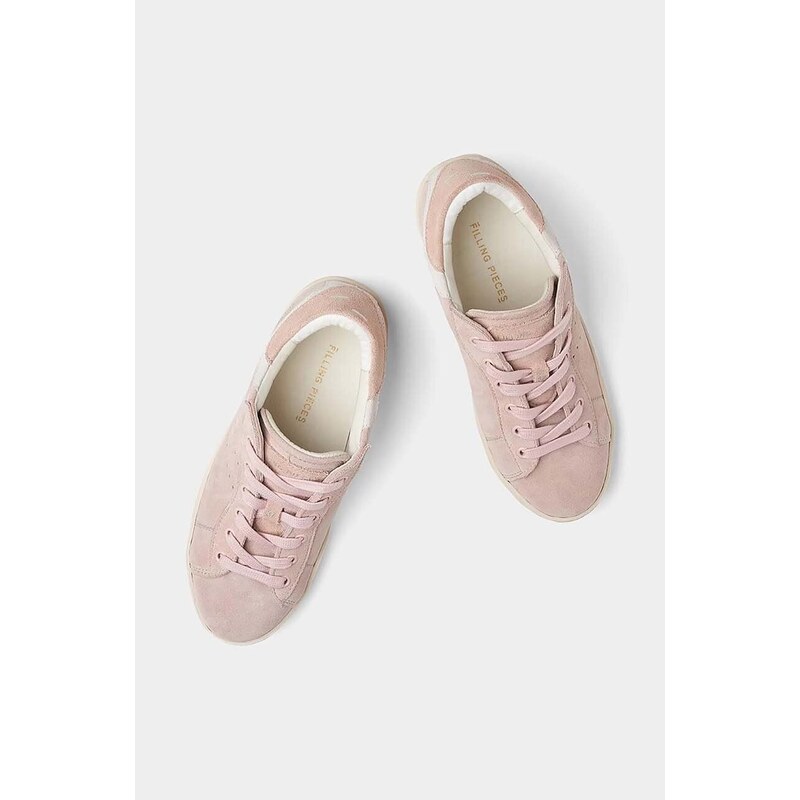 Semišové sneakers boty Filling Pieces Frame Suede růžová barva, 71722791898