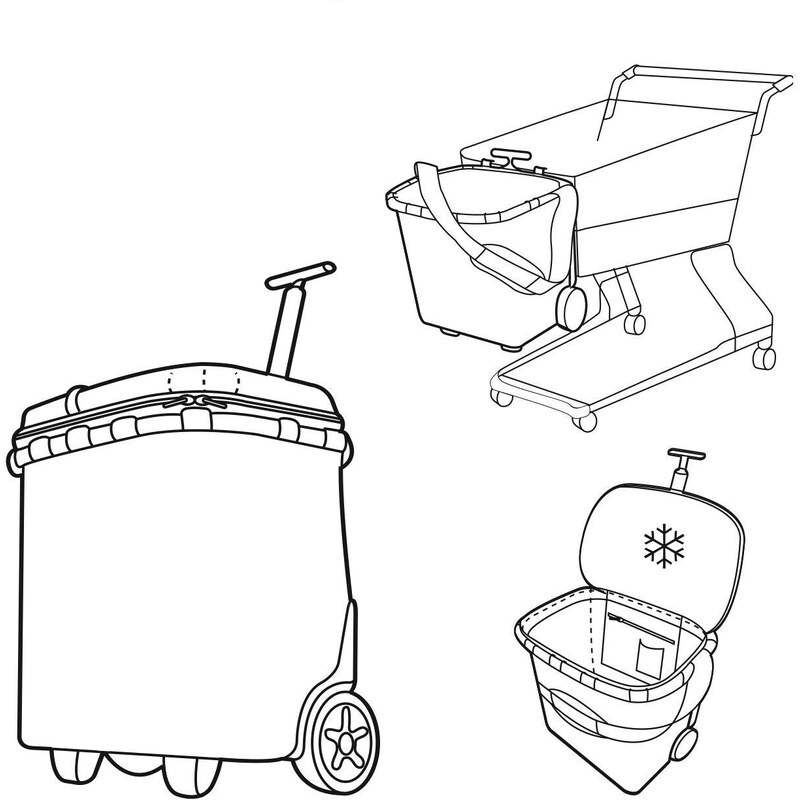 Termokošík na kolečkách Reisenthel Carrycruiser iso Frame Twist silver