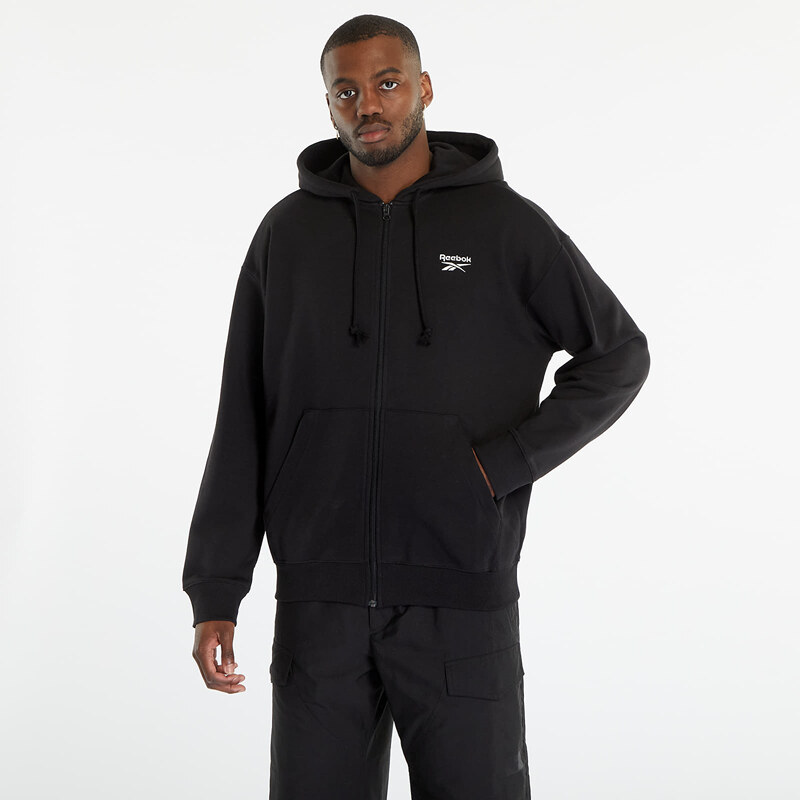 Pánská mikina Reebok Classics Small Vector Zip-Up Hoodie Black