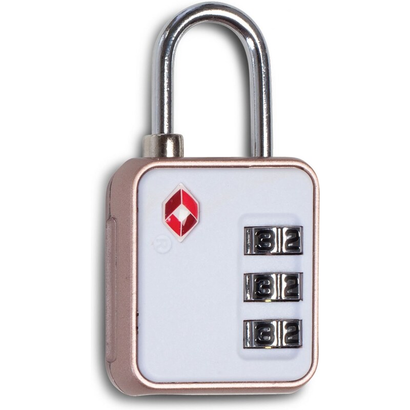 Worldpack Fabrizio TSA zámek - rose gold-bílý
