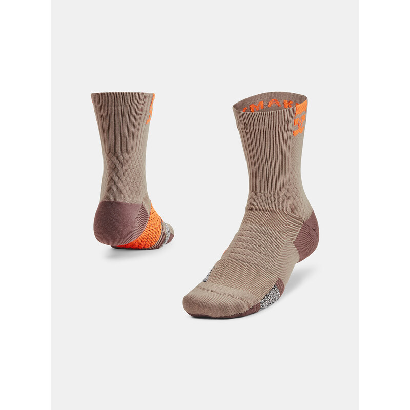 Under Armour Ponožky UA AD Playmaker 1pk Mid-BRN - unisex 80810236