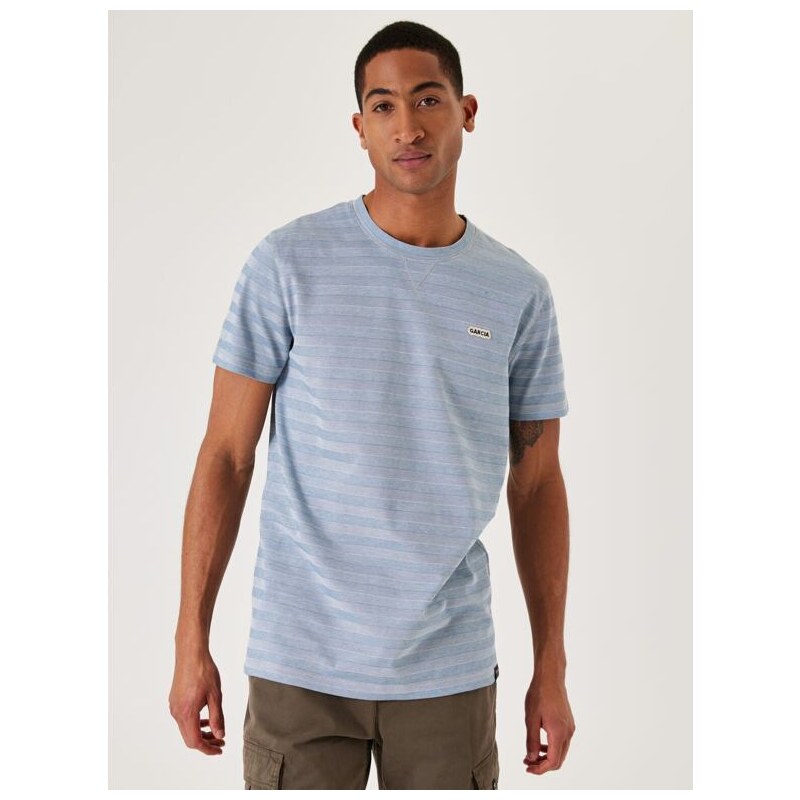 Pánské triko GARCIA mens T-shirt ss 4815 stone blue