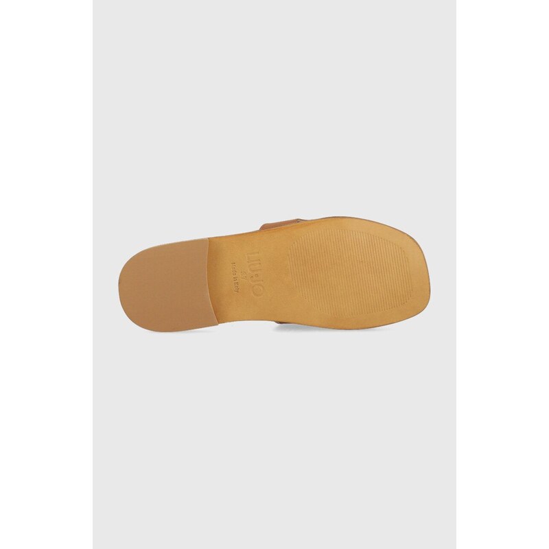 Kožené pantofle Liu Jo SABA 06 dámské, hnědá barva, SA3151P0102S1892