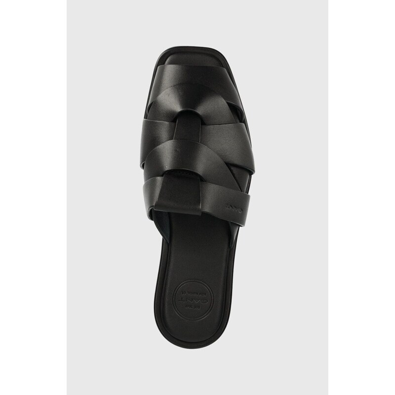 Kožené pantofle Gant Sanbrillo dámské, černá barva, 26561831.G00