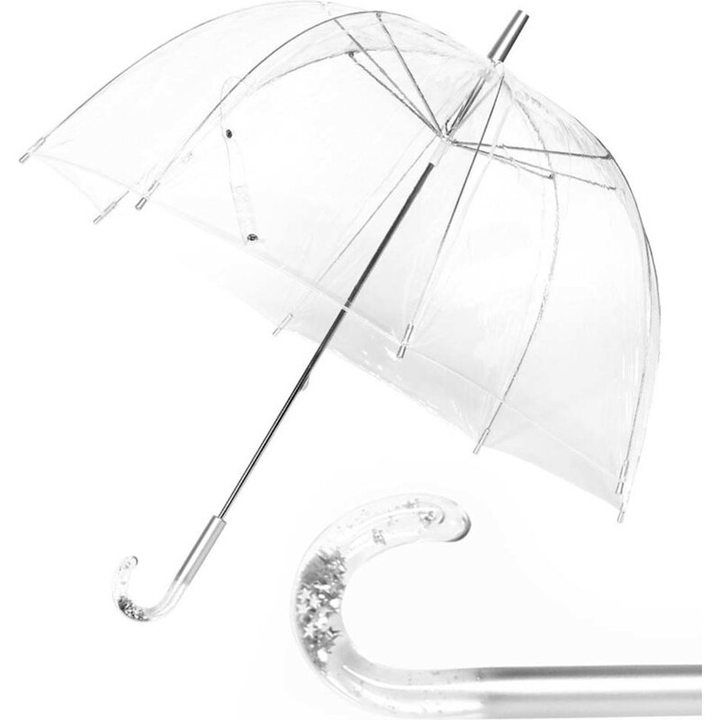 Průhledný deštník s hvězdičkami v rukojeti Lindy Lou Stardome