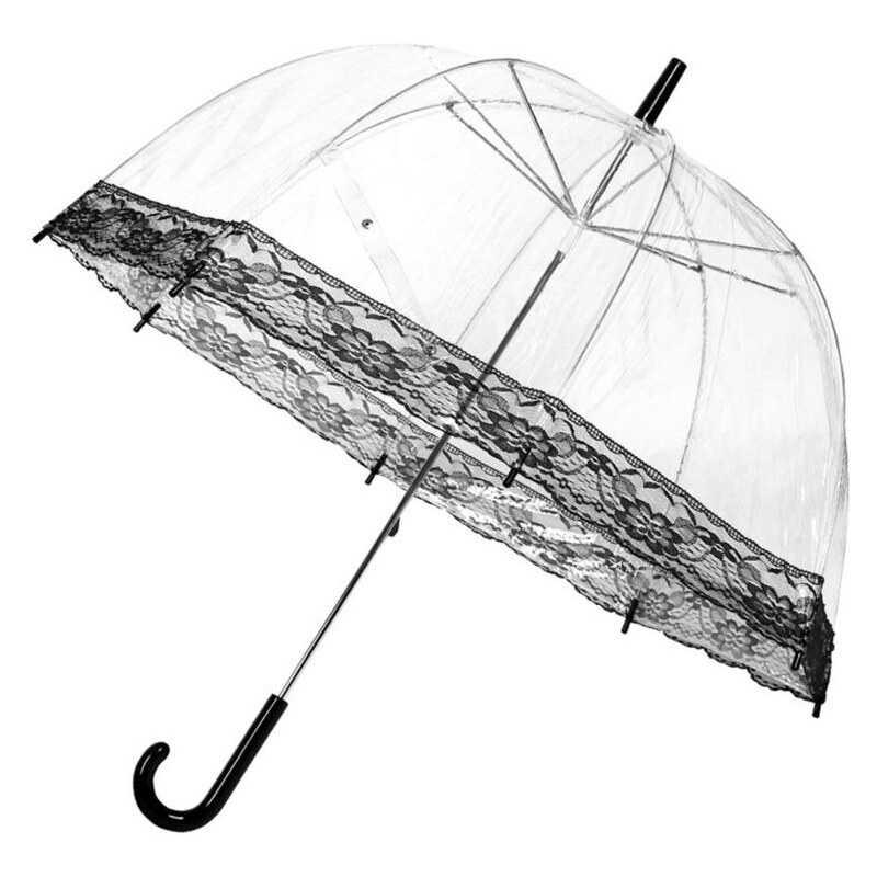 Průhledný deštník s černou krajkou Lindy Lou Lacedome