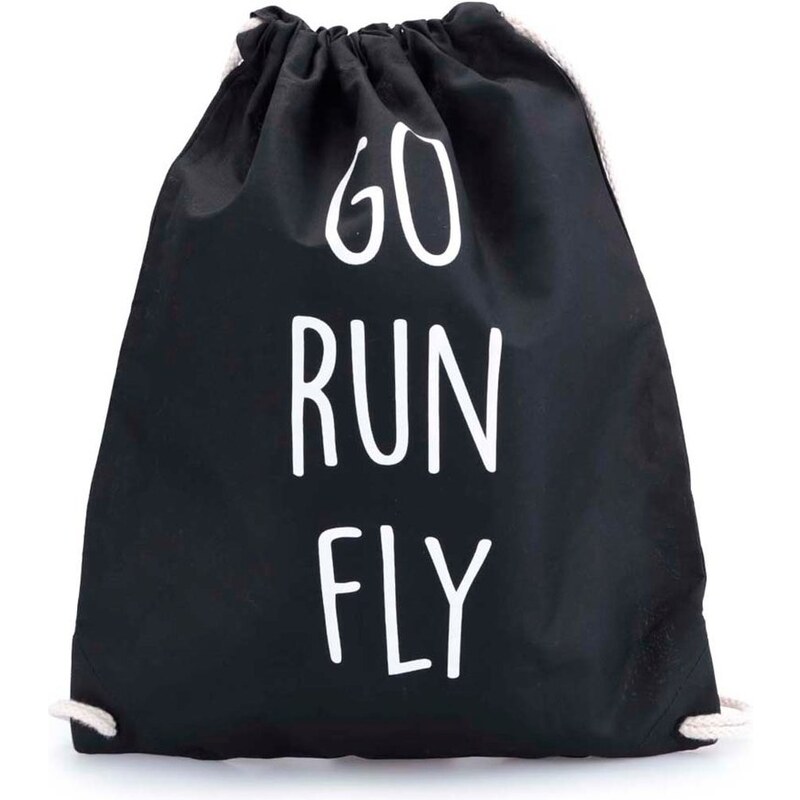 Černý vak s nápisem ZOOT Originál Go Run Fly