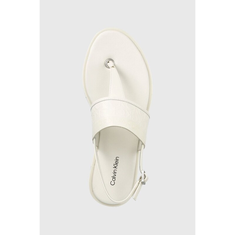 Sandály Calvin Klein dámské, bílá barva, HW0HW01536
