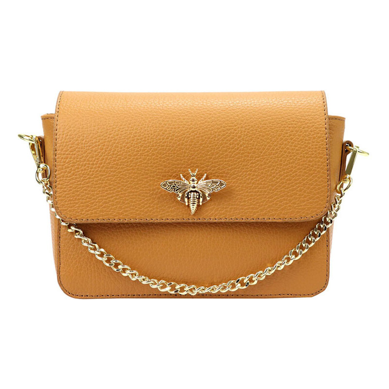 Gregorio Hnědá menší kožená crossbody kabelka do ruky i přes rameno 80893786